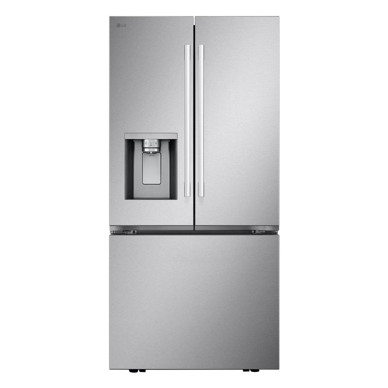 LG Standard-Depth 24.5-cu ft 3 -Door 33-in Wide Smart Compatible French Door Refrigerator with Dual Ice Maker with Water and Ice Dispenser ( PrintProof Stainless Steel ) ENERGY STAR Certified