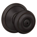 Schlage Georgian Aged Bronze Interior or Bed/Bath Privacy Door Knob