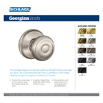 Schlage Georgian Aged Bronze Interior or Bed/Bath Privacy Door Knob