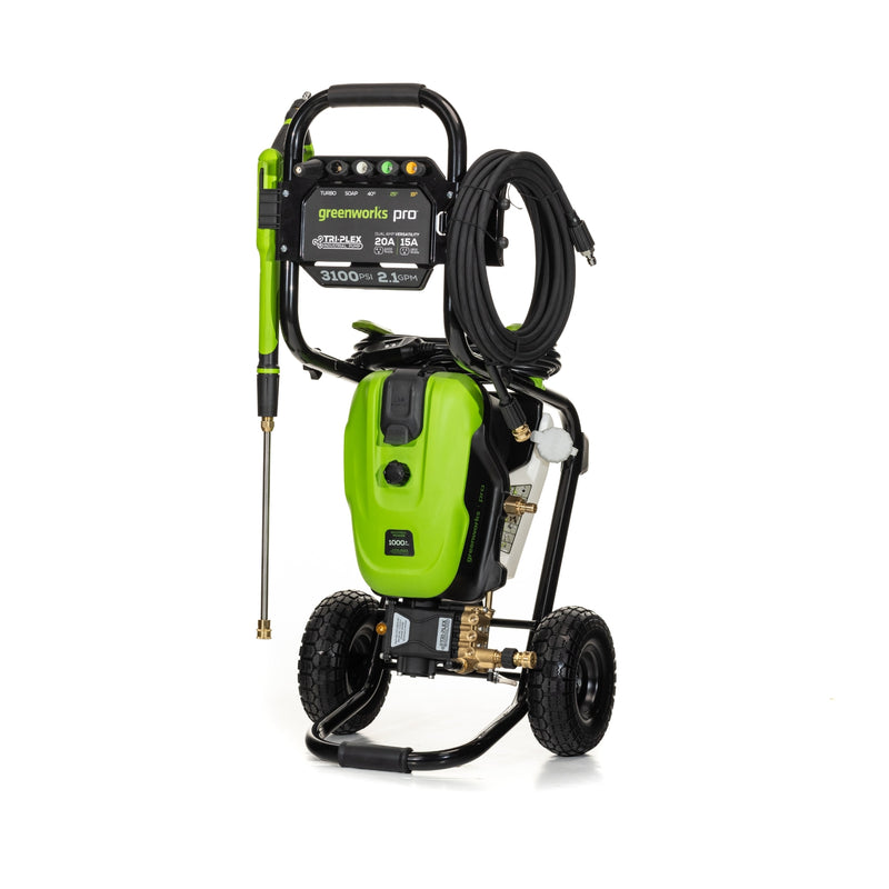 Greenworks Industrial Grade 3100-PSI 2.1-GPM Cold Water Electric Pressure washer with 5 Spray Tips
