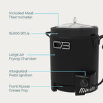 Charbroil Big Easy Outdoor Air Fryer Gallons Piezo Ignition Oil-less Liquid Propane Gas Turkey Fryer