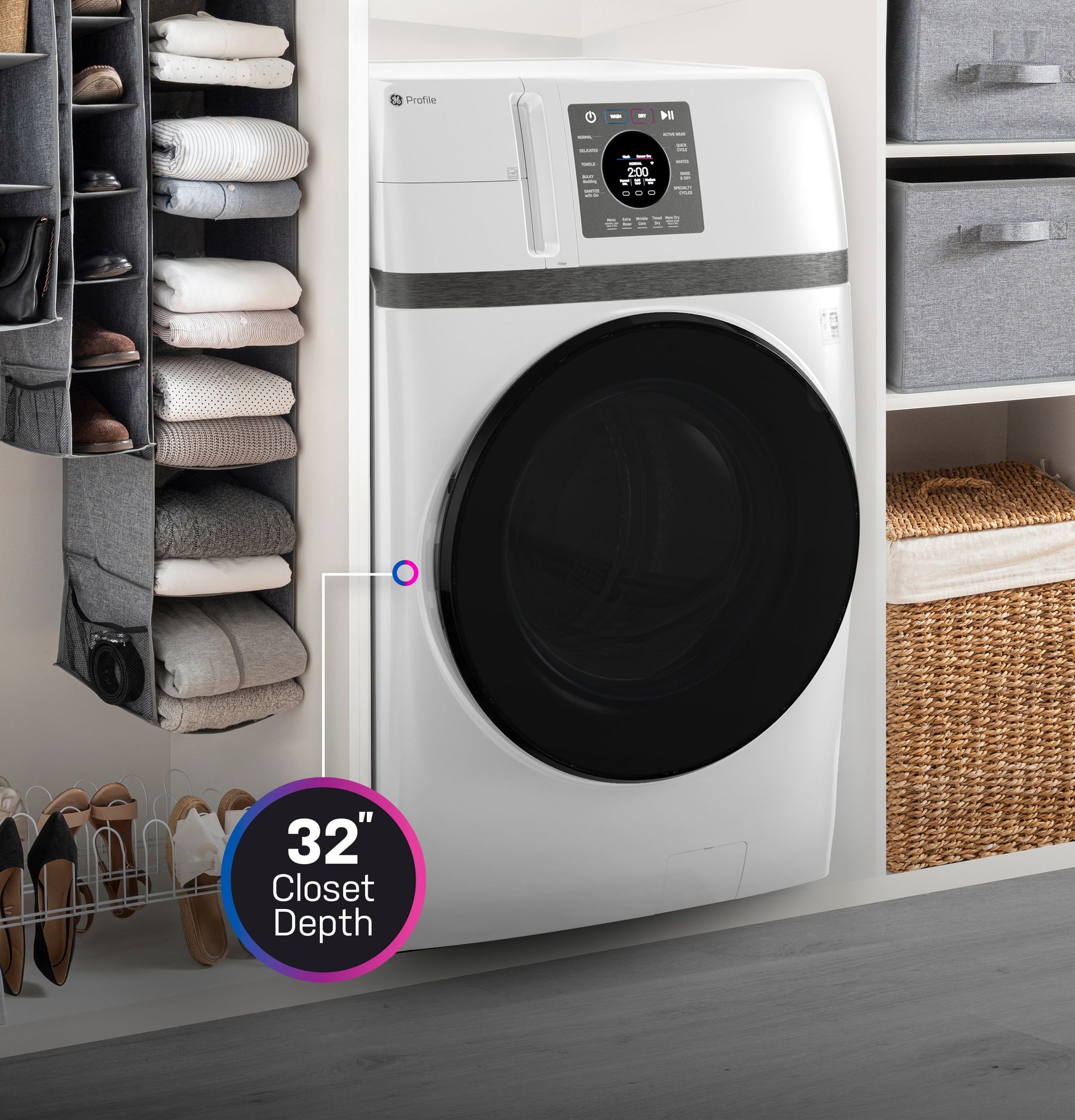 GE Profile with Pet Hair Removal Compact 4.6-cu ft Ventless All-In-One Washer Dryer Combo ( White )