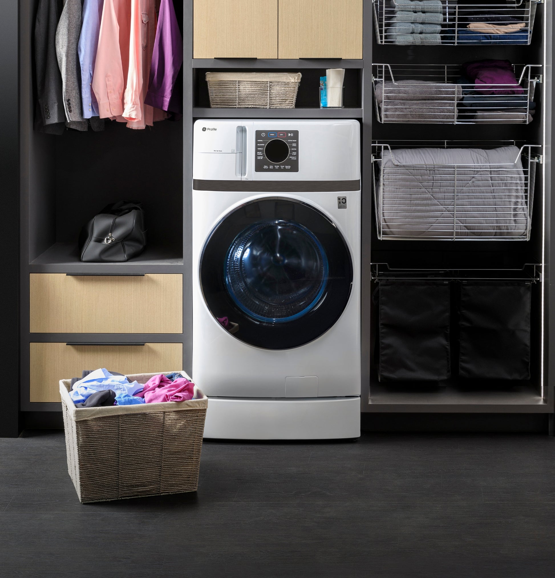 GE Profile with Pet Hair Removal Compact 4.6-cu ft Ventless All-In-One Washer Dryer Combo ( White )