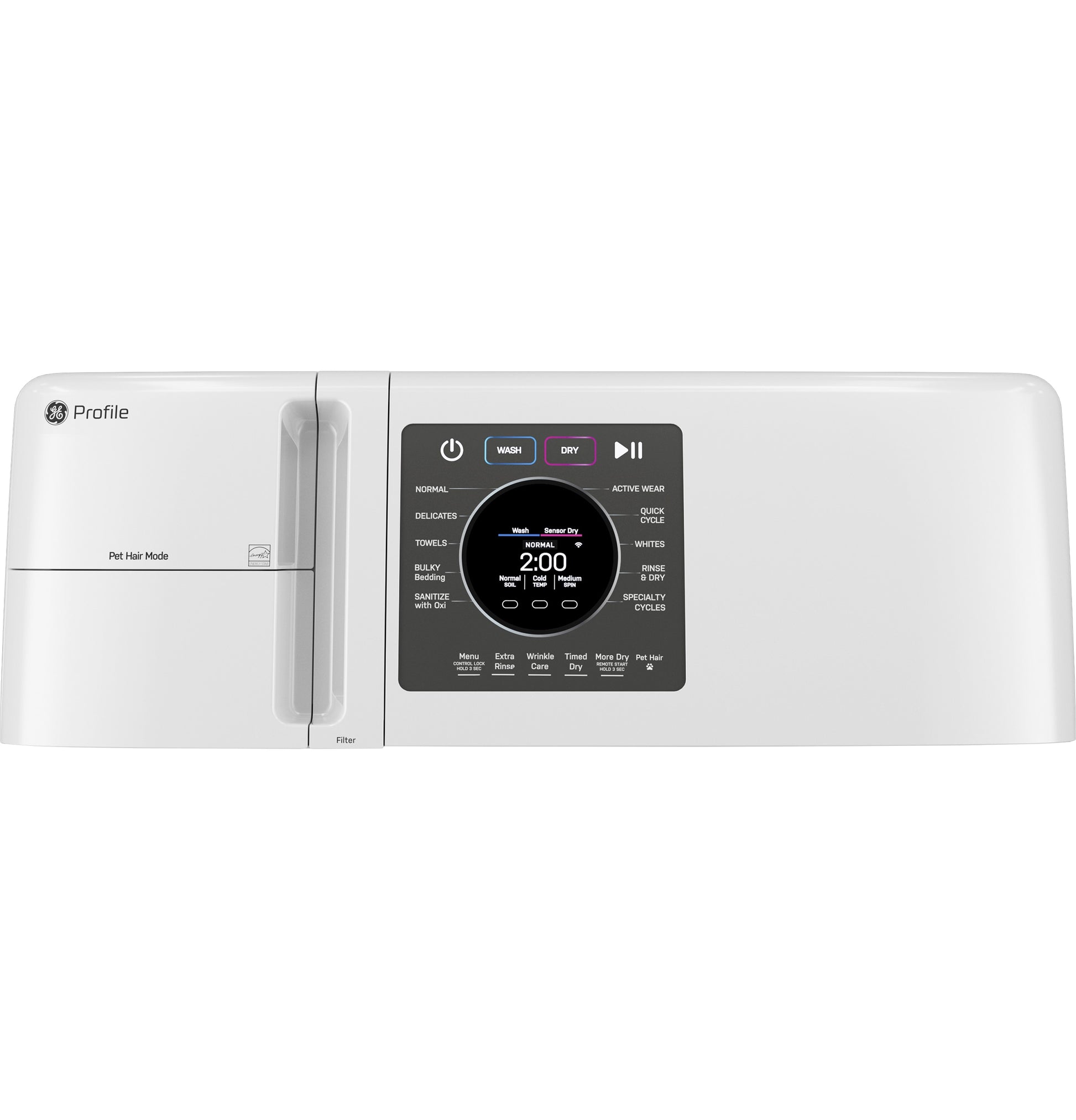 GE Profile with Pet Hair Removal Compact 4.6-cu ft Ventless All-In-One Washer Dryer Combo ( White )