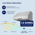 Hauslane 36-in Ducted 1000-CFM Stainless Steel Under Cabinet Range Hood