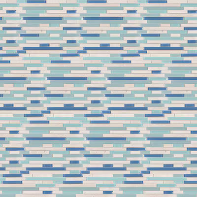 **PER PC** Water Springs Brick 12x12 Linear Glossy Mosaic, SF170009, 9sf, 9 pcs, 32 lbs, FINAL PRICE: $3.99/sf, $35.91/bx + Tax