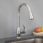 Project Source Tucker Chrome Single Handle Deck-mount Pull-down Kitchen Faucet with Sprayer (Includes Deck Plate