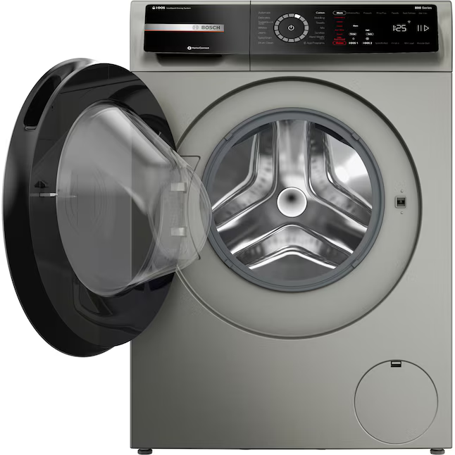 Bosch 800 Series High Efficiency Stackable Steam Cycle Smart Compatible Extra Small Front-Load Washer (Pearl Steel), WGB246AXUC/15 *JR2508, Retail: $1,999.00, FINAL PRICE: $1,199.99 + TAX