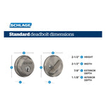 Schlage Satin Nickel Single Cylinder Deadbolt