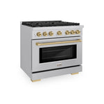 ZLINE KITCHEN & BATH Paramount 36-in Standard 6 burners Convection Oven Freestanding Dual Fuel Range ( Stainless Steel,