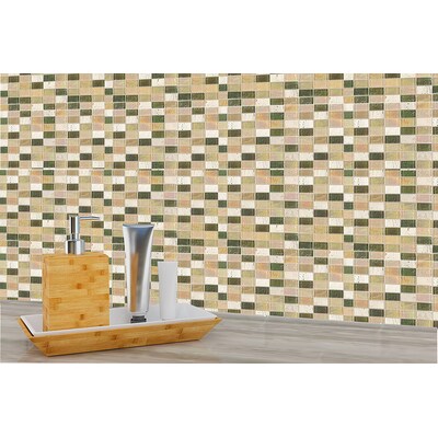 Kaki Brick 12x12 Mosaic, SF170027