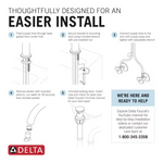 Delta Becker Spotshield Brushed Nickel Single Hole 1-handle WaterSense Mid-arc Residential Handle Bathroom Sink Faucet with Drain with Deck Plate, 15891LF-SP *JR2510, Retail: $129.00, FINAL PRICE: $69.99 + TAX