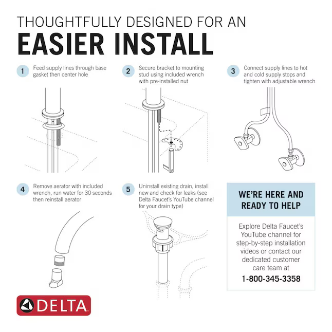 Delta Sandover Venetian Bronze Single hole 1-handle WaterSense Mid-arc Residential Handle Bathroom Sink Faucet with Drain with Deck Plate, 15748LF-RB #5286651  *JR2512, Retail: $223.95, FINAL PRICE: $119.99 + TAX