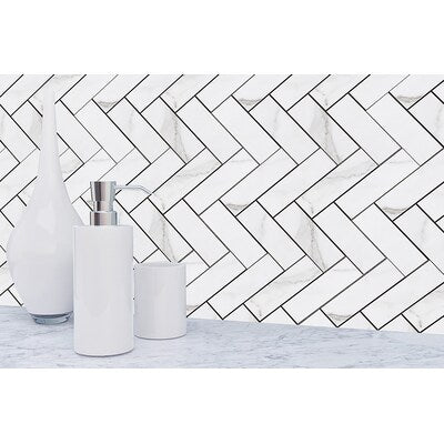 **PER PC** Classique 9x12 Peel & Stick Mosaic, SF210034,  10.89sf, 15pcs, 14lbs, FINAL PRICE: $2.99/pc, $44.85/bx + Tax