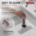 Delta Nicoli Two Handle Centerset Pull-Down Bathroom Faucet in Chrome, 25749LF-PD, MRSP: $233.2, FINAL PRICE: $ + TAX