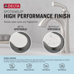 Delta Becker Two Handle Widespread Bathroom Faucet in Spotshield Brushed Nickel, 35891LF-SP, MRSP: $249.9, FINAL PRICE: $ + TAX
