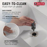 Delta Trinsic Single Handle Bathroom Faucet in Polished Nickel, 559LF-PNMPU, MRSP: $485, FINAL PRICE: $ + TAX