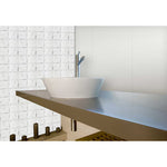 **PER PC** Carrara Point 12x12 Peel & Stick Mosaic, SF210039,  14.52sf, 15pcs, 13lbs, FINAL PRICE: $3.99/pc, $59.85/bx + Tax