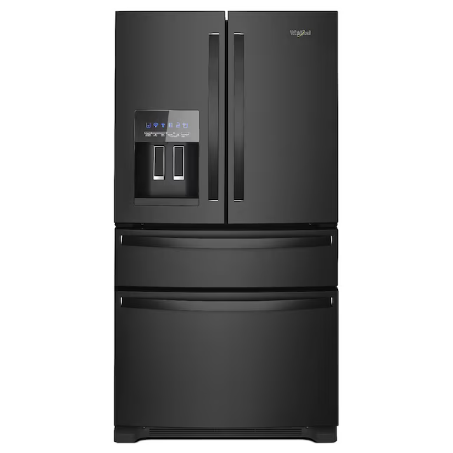 Whirlpool Standard-Depth 24.5-cu ft 4-Door French Door Refrigerator with Ice Maker with Water and Ice Dispenser (Black), WRMF3636RB/00 *JR2510, Retail: $2,999.00, FINAL PRICE: $1,499.99 + TAX