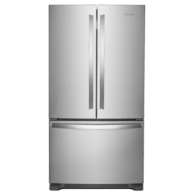 Whirlpool Standard-Depth 25.2-cu ft 3-Door French Door Refrigerator with Ice Maker (Stainless Steel), WRFF3036RZ/00 *JR2509, Retail: $2,299.00, FINAL PRICE: $1,049.99 + TAX