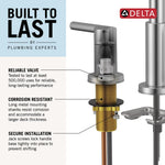 Delta Flynn Oil Rubbed Bronze Widespread 2-handle WaterSense Mid-arc Residential Handle Bathroom Sink Faucet with Drain
