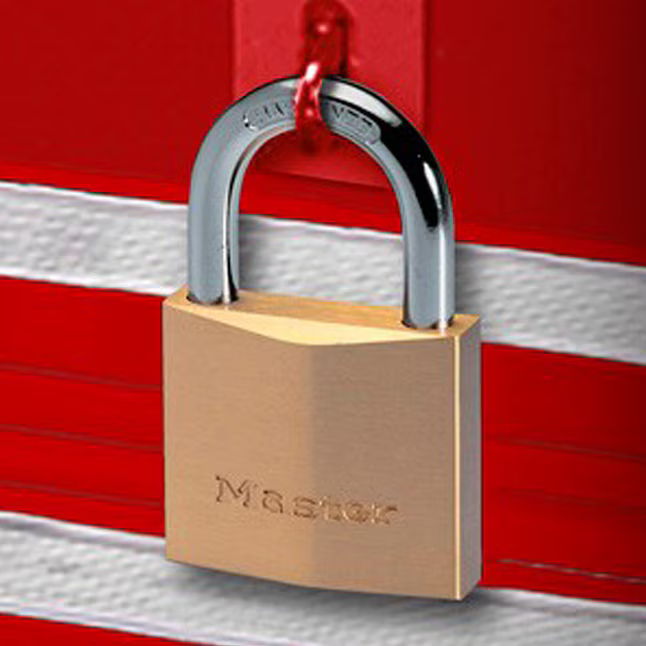 Master Lock Outdoor Keyed Padlock 1-9/16-in Wide x 7/8-in Shackle Keyed Alike (3-Pack), 140TRIHC #855343  *JR2512, Retail: $25.98, FINAL PRICE: $13.99 + TAX