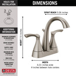Delta Sandover Two Handle Centerset Lavatory Faucet in Spotshield Brushed Nickel, 25748LF-SP, MRSP: $201.5, FINAL PRICE: $ + TAX