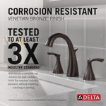 Delta Sandover Two Handle Widespread Bathroom Faucet in Venetian Bronze, 35748LF-RB, MRSP: $301.05, FINAL PRICE: $74.99 + TAX