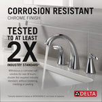 Delta Arvo Two Handle Widespread Bathroom Faucet in Chrome, 35840LF, MRSP: $292.75, FINAL PRICE: $ + TAX