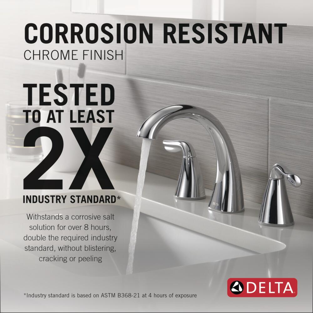 Delta Arvo Two Handle Widespread Bathroom Faucet in Chrome, 35840LF, MRSP: $292.75, FINAL PRICE: $ + TAX