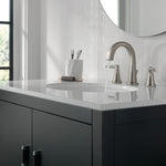 Delta Becker Two Handle Widespread Bathroom Faucet in Spotshield Brushed Nickel, 35891LF-SP, MRSP: $249.9, FINAL PRICE: $ + TAX