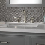 Delta Windemere Brushed Nickel Widespread 2-handle WaterSense Mid-arc Residential Handle Bathroom Sink Faucet with Drain