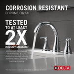 Delta Foundations Two Handle Widespread Lavatory Faucet in Chrome, B3518LF, MRSP: $159.9, FINAL PRICE: $ + TAX