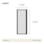 LARSON Brisa Universal reversible Retractable Screen door 36-in x 80-in Black Aluminum Single (Handle Included)