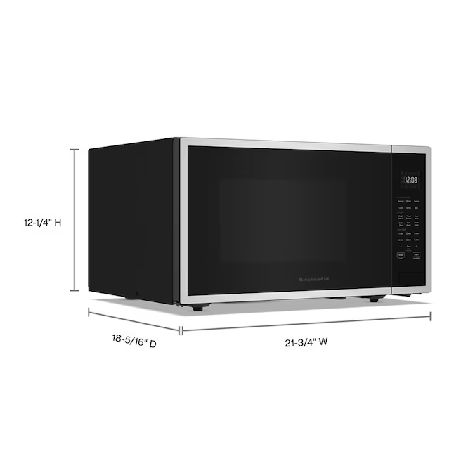KitchenAid 1.6-cu ft Large 1700-Watt Countertop Microwave (Stainless Steel), KMCS122RSS/00 *JR2509, Retail: $810.00, FINAL PRICE: $499.99 + TAX
