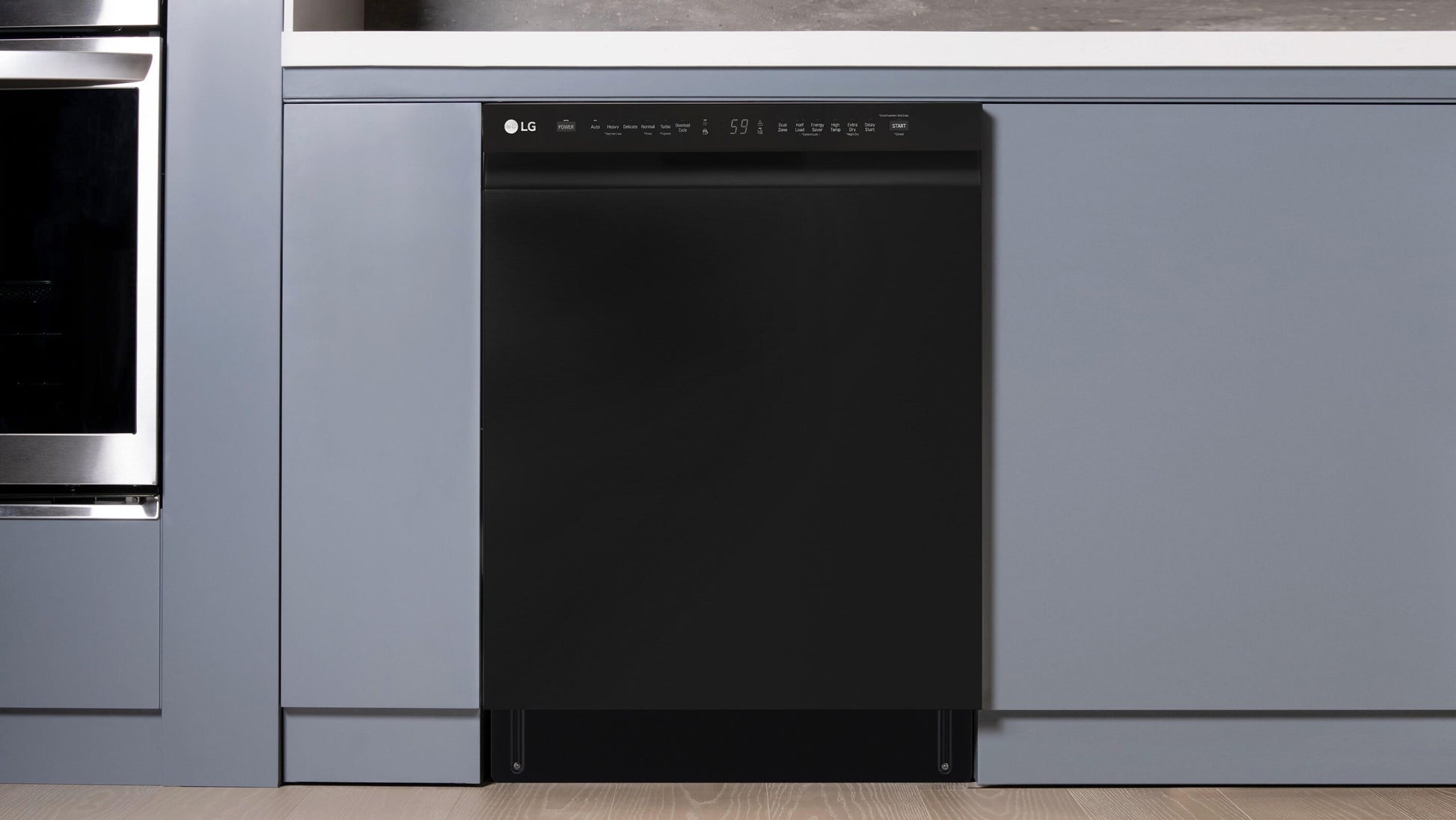LG 24-in Front Control Built-in Dishwasher (Black) With Third Rack, QuadWash and Dynamic Dry , 48-Decibel