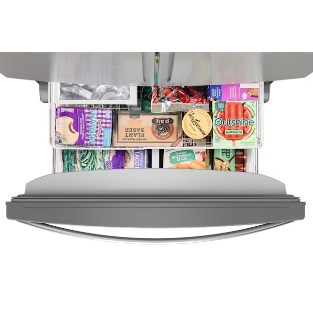 Whirlpool Standard-Depth 25.2-cu ft 3-Door French Door Refrigerator with Ice Maker (Stainless Steel), WRFF3036RZ/00 *JR2509, Retail: $2,299.00, FINAL PRICE: $1,049.99 + TAX