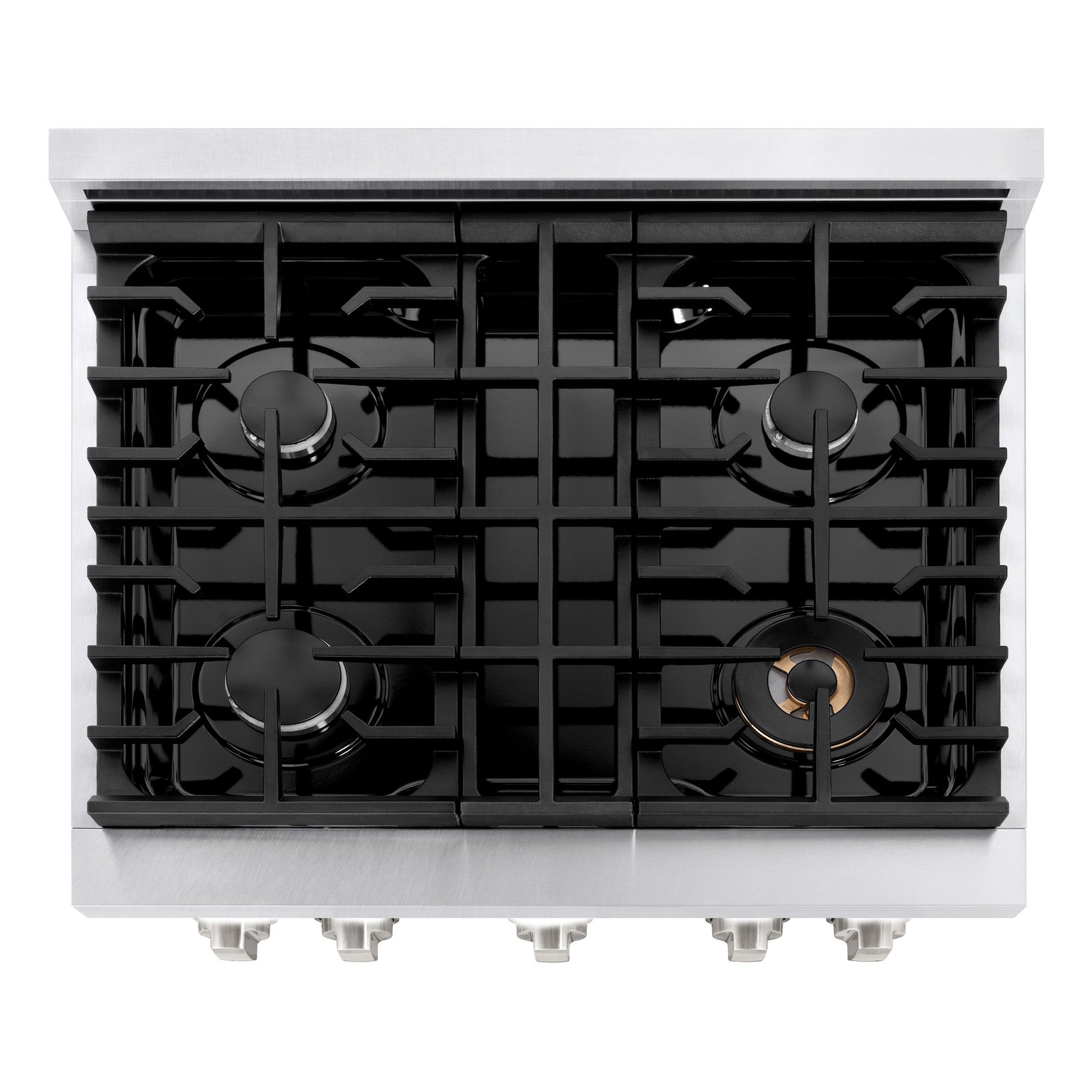 ZLINE KITCHEN 30-in Standard 4 burners Convection Oven Freestanding Dual Fuel Range (Satin Stainless Steel)