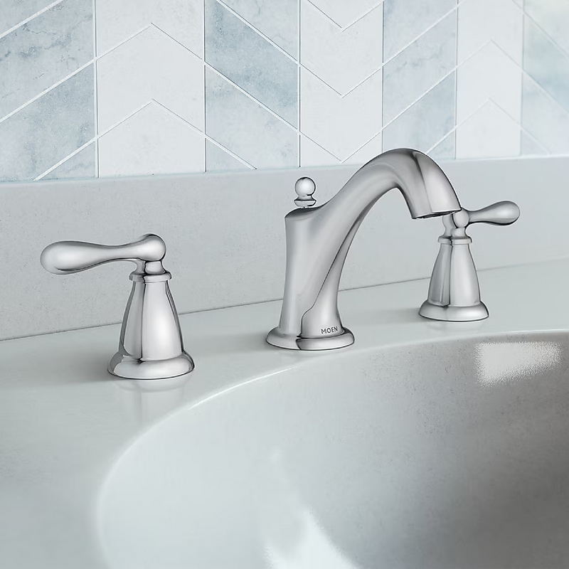 Moen Caldwell Chrome Widespread 2-handle WaterSense Mid-arc Commercial/Residential