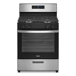 Whirlpool 30-in 4 burners 5.1-cu ft Freestanding Natural Gas Range ( Stainless Steel )