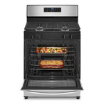 Whirlpool 30-in 4 burners 5.1-cu ft Freestanding Natural Gas Range ( Stainless Steel )