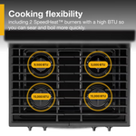 Whirlpool 30-in 4 burners 5.1-cu ft Freestanding Natural Gas Range ( Stainless Steel )