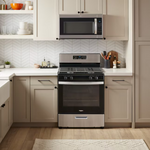 Whirlpool 30-in 4 burners 5.1-cu ft Freestanding Natural Gas Range ( Stainless Steel )