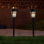Harbor Breeze 2 -Pack Path lights 14 -Lumens Black Low voltage Solar LED Outdoor Path Light Kit ( 3250-K )