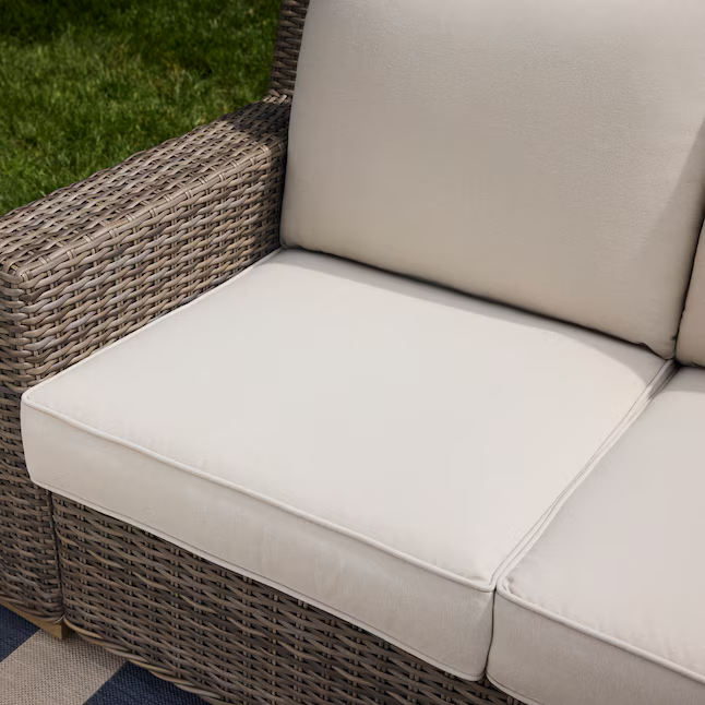 Alpine Reserve Miles Park 2-Piece Wicker Patio Sofa Conversation Set with Cream Cushions, FRS81527T-1A *HD2509, Retail: $1,049.00, FINAL PRICE: $649.99 + TAX