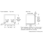 BOSCH 500 Series 1.6-cu ft 950-Watt 29.75-in Built-In Microwave with Sensor Cooking Controls (Stainless Steel)