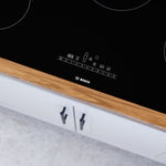 Bosch 800 Series 36-in 5 burners Smooth surface Black Electric Cooktop with Bridge Element