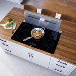 Bosch 800 Series 36-in 5 burners Smooth surface Black Electric Cooktop with Bridge Element