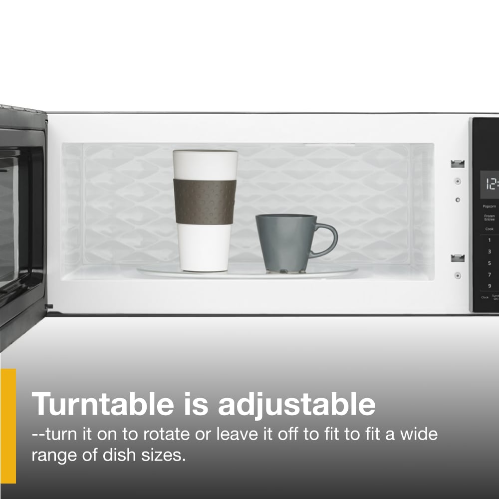 Whirlpool 1.1-cu ft Low Profile Over-the-Range Microwave (Black)