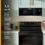 Whirlpool 1.1-cu ft Low Profile Over-the-Range Microwave ( Black )